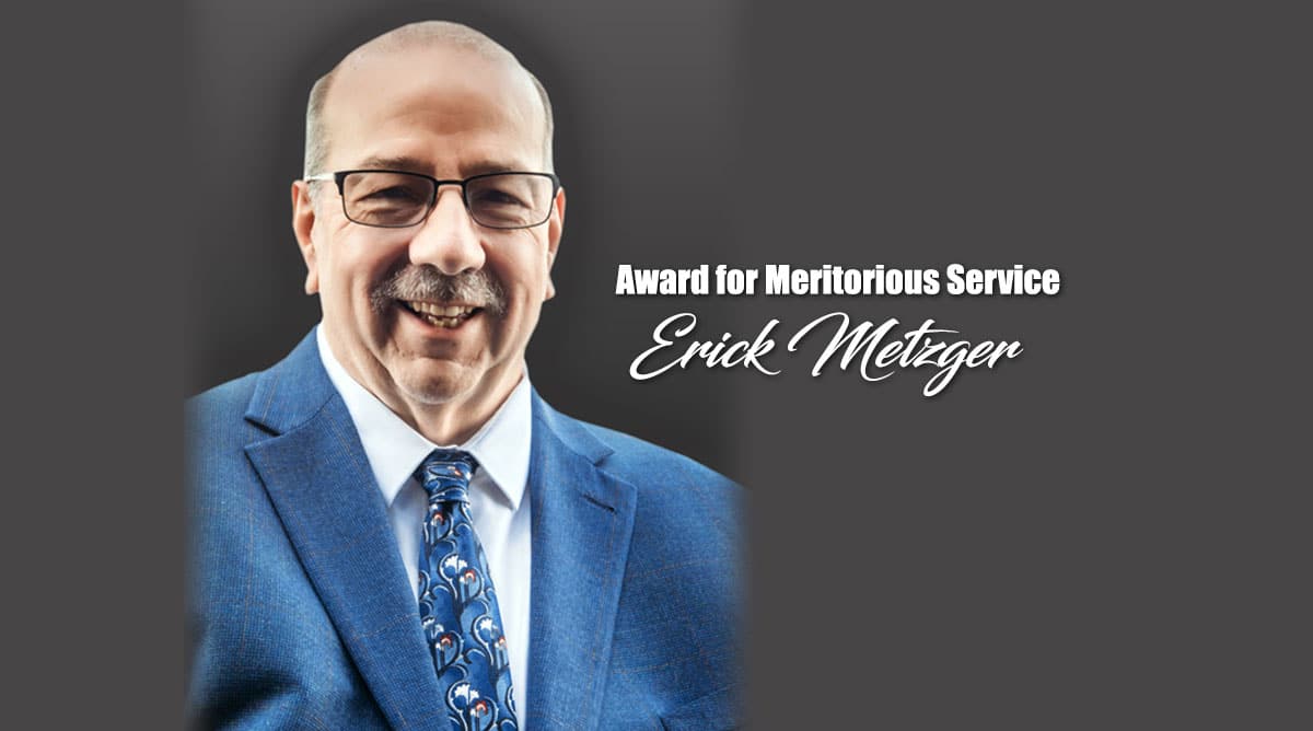 Metzger Honored with Award for Meritorious Service